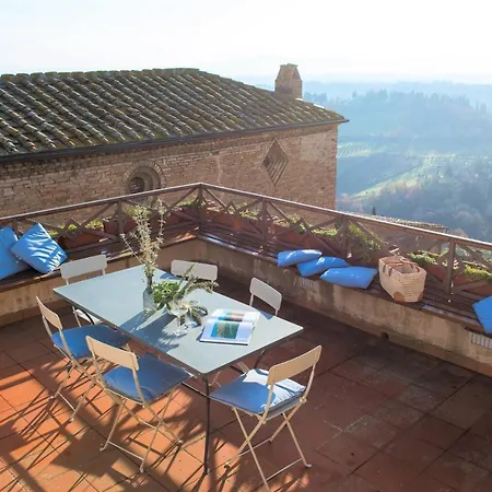 Zafferano Rooftop Terrace Tower House San Gimignano